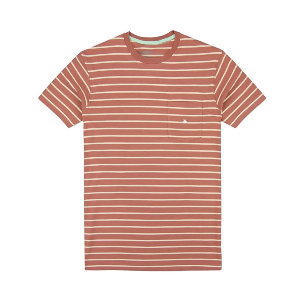 Brown and Cream Short Sleeve Tee Classic Stripes